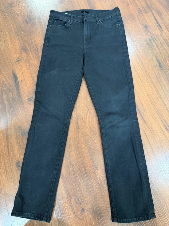 MOTHER Denim - Mother The Mid Rise Dazzler Ankle Women 28 Black Not Guilty Stretch Denim